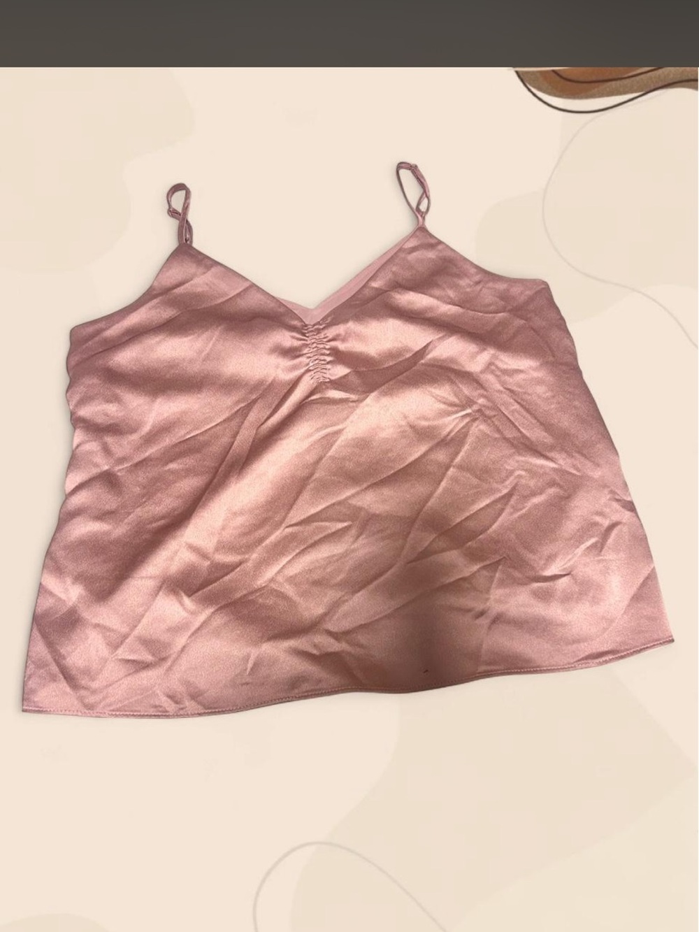 Express Satin V-Neck Camisole in Dusty Rose